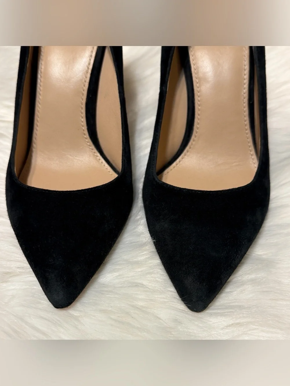 Tory Burch Elizabeth Black Suede Pointed Toe Stiletto Pumps